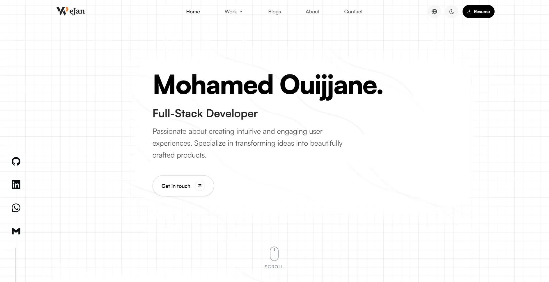 WeJan - Portfolio Website